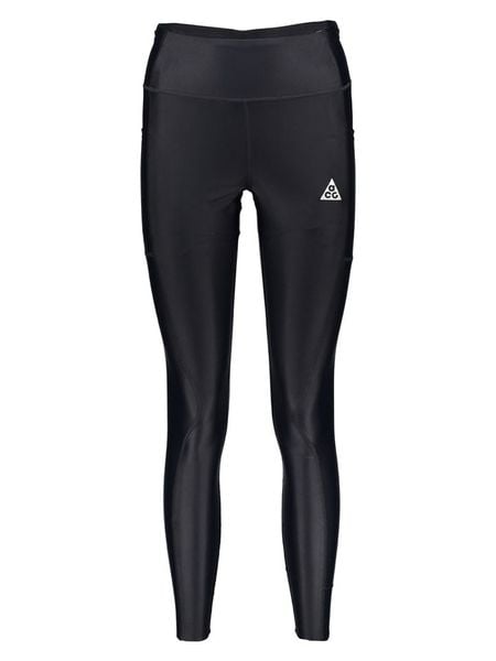 Nike Legginsy sportowe w kolorze czarnym rozmiar: M. Czarne legginsy Nike, m, bez wzorów, z podwyższonym stanem, outdoorowe. Za 187.96 zł.