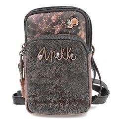 Brązowa Mała Damska Torebka Na Telefon Anekke. Brązowe torebki klasyczne Anekke, z aplikacjami, eleganckie, małe, bez dodatków. Za 189.00 zł.
