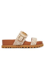 Liu Jo Klapki Livia 02 SA6109 TX439 Beżowy. Brązowe klapki Liu Jo, bez wzorów, z materiału, bez obcasa, bez zapięcia. Za 469.99 zł.