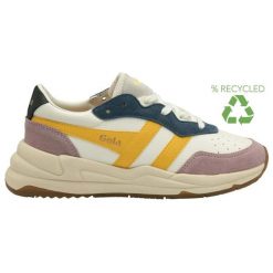 Buty damskie Gola Saturn Quadrant. Białe buty treningowe Gola, bez wzorów, z gumy, bez zapięcia, na jogę i pilates. Za 596.00 zł.