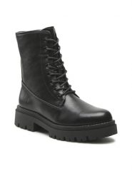 Jenny Fairy Trapery WS5865-03 Czarny. Czarne traperki Jenny Fairy, bez wzorów, ze skóry, bez obcasa, bez zapięcia. Za 119.99 zł.