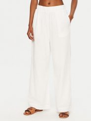 Seafolly Spodnie materiałowe Beachedit 55430-PA Biały Regular Fit. Białe spodnie materiałowe Seafolly, bez wzorów, z bawełny. Za 369.99 zł.