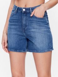 Tommy Hilfiger Szorty jeansowe WW0WW40212 Granatowy Regular Fit. Niebieskie szorty Tommy Hilfiger, bez wzorów, z bawełny. Za 399.99 zł.