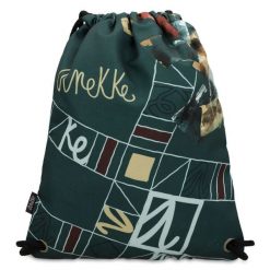 Zielony Worek Anekke Modny Plecak Damski. Zielone plecaki Anekke, z aplikacjami, duże, bez dodatków. Za 119.00 zł.