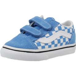 Buty VANS OLD SKOOL V CHECKBOARD Niebieski. Niebieskie buty trekkingowe Vans, ze skóry, bez zapięcia. Za 239.99 zł.