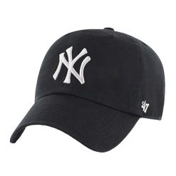 Czapka z daszkiem 47 Brand MLB New York Yankees CLEAN UP. Czarne czapki z daszkiem 47 Brand, na wiosnę, bez wzorów. Za 89.99 zł.