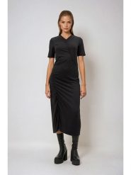 Weekday Sukienka w kolorze czarnym rozmiar: S. Czarne sukienki Weekday, na co dzień, s, bez wzorów, bez kołnierzyka, bez ramiączek, midi, proste. Za 57.06 zł.