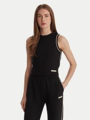 Guess Top V6GP17 K3215 Czarny Regular Fit. Czarne topy Guess, xl, z aplikacjami, z syntetyku, bez kołnierzyka, bez ramiączek. Za 239.99 zł.