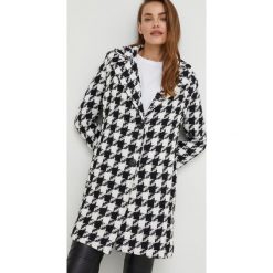 Answear Lab płaszcz z wełną kolor czarny przejściowy. Czarne płaszcze Answear Lab, l, bez wzorów, z materiału, klasyczne, bez kaptura. Za 499.99 zł.