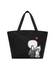 KARL LAGERFELD Torebka B1W50052 Czarny. Czarne shopper bag KARL LAGERFELD, bez wzorów, z materiału, bez dodatków. Za 339.99 zł.