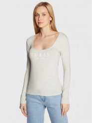Guess Bluzka Carrie O2BM31 KBBU1 Szary Regular Fit. Szare bluzki Guess, m, z aplikacjami, z bawełny, bez kołnierzyka, bez ramiączek. Za 109.99 zł.