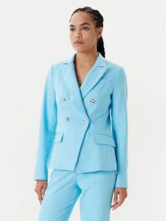 Morgan Marynarka 251-VPKY.F Turkusowy Slim Fit. Niebieskie marynarki i żakiety Morgan, bez wzorów, z syntetyku, bez ramiączek. Za 499.99 zł.