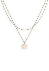 Elli Damski zestaw warstwowy płytka koło Basic Minimal w pozłacanym srebrze 925 Sterling Silver Naszyjniki 1 ct. Szare naszyjniki Elli, z materiału, pozłacane. Za 328.99 zł.
