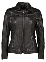 HIS Skórzana kurtka w kolorze czarnym rozmiar: 36. Czarne kurtki HIS, bez wzorów, ze skóry, bez kaptura. Za 478.99 zł.