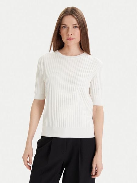 Tatuum Sweter Bazo T2501.046 Écru Regular Fit. Białe swetry Tatuum, m, bez wzorów, z bawełny, bez ramiączek. Za 129.99 zł.