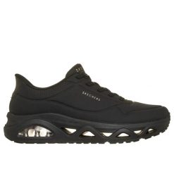 Buty sportowe damskie Skechers Uno Glide Step Glide On Air. Czarne buty treningowe Skechers, bez wzorów, ze skóry, bez zapięcia, trekkingowe. Za 380.00 zł.