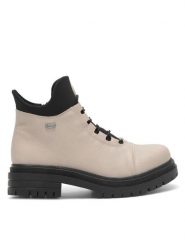 Rieker Botki Y3163-60 Beżowy. Brązowe botki Rieker, bez wzorów, bez obcasa, na płaskiej podeszwie, bez zapięcia. Za 319.99 zł.