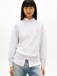 Tommy Jeans Bluza Kobiety Bawełna (100%) szary, S. Szare bluzy bez kaptura Tommy Jeans, s, bez wzorów, z bawełny, bez kaptura. Za 279.95 zł.