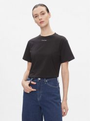 Calvin Klein T-Shirt Metallic Micro Logo T Shirt K20K206967 Czarny Regular Fit. Czarne t-shirty Calvin Klein, xxs, bez wzorów, z bawełny, bez kołnierzyka, bez ramiączek. Za 129.99 zł.