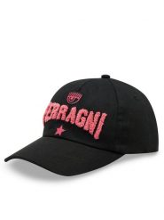 Chiara Ferragni Czapka z daszkiem 74SBZK18 Czarny. Czarne czapki z daszkiem Chiara Ferragni, bez wzorów, z materiału. Za 469.99 zł.