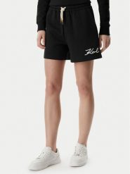 KARL LAGERFELD Szorty sportowe B2W10124 Czarny Regular Fit. Czarne szorty sportowe KARL LAGERFELD, bez wzorów, z bawełny. Za 649.99 zł.