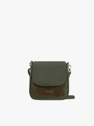 Mała oliwkowa torebka. Zielone torebki klasyczne Brawo sp. z o.o., bez wzorów, ze skóry, eleganckie, małe, bez dodatków. Za 249.99 zł.