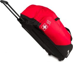 Torba podróżna turystyczna sportowa na kółkach PUMA SWISS LIGA 075583-01. Czarne torby podróżne Puma, bez wzorów, z materiału, duże. Za 199.00 zł.