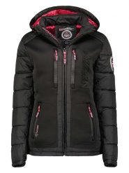 Geographical Norway Kurtka zimowa "Beachwood" w kolorze czarnym rozmiar: XL. Czarne kurtki Geographical Norway, na zimę, xl, z aplikacjami, z puchu, bez kaptura. Za 268.95 zł.