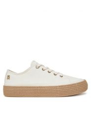Tommy Hilfiger Espadryle Vulc Espadrille Sneaker FW0FW08404 Biały. Białe espadryle Tommy Hilfiger, bez wzorów, z materiału, bez obcasa. Za 289.99 zł.