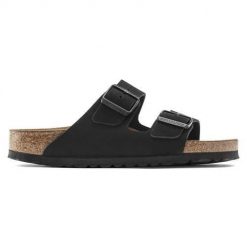 Klapki damskie Birkenstock Arizona Sfb. Klapki Birkenstock, bez wzorów, z materiału, sportowe, bez obcasa, bez zapięcia. Za 493.35 zł.