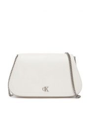 Calvin Klein Torebka Ck Curved Wallet On Chain LV04F1153G Biały. Białe torebki klasyczne Calvin Klein, bez wzorów, ze skóry, bez dodatków. Za 409.99 zł.