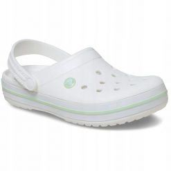 Chodaki Klapki Unisex Crocband 11016 Clog 42-43. Białe klapki Crocs, bez wzorów, z materiału, bez obcasa, bez zapięcia. Za 289.99 zł.