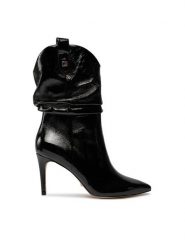 Guess Botki Benisa FL8BEA SUE10 Czarny. Czarne botki Guess, z aplikacjami, ze skóry, bez obcasa, na szpilce, bez zapięcia. Za 1,309.00 zł.