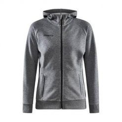 Bluza sportowa damska Craft Core Soul Full Zip. Czarne bluzy z kapturem Craft, l, bez wzorów, z kapturem. Za 439.00 zł.