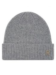 Tommy Hilfiger Czapka Cashmere Chic Beanie AW0AW15321 Szary. Szare czapki zimowe Tommy Hilfiger, bez wzorów, z kaszmiru. Za 379.99 zł.