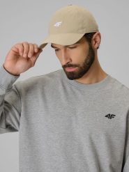 4F Czapka z daszkiem strapback uniseks - beżowa L/XL (60cm). Brązowe czapki z daszkiem 4f, bez wzorów, z bawełny, klasyczne. W wyprzedaży za 39.99 zł.