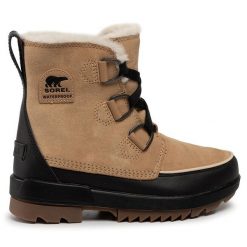 Śniegowce Sorel. Brązowe śniegowce Sorel, bez wzorów, bez zapięcia. Za 779.99 zł.