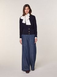 Rodier Wełniany kardigan w kolorze granatowym rozmiar: S. Niebieskie swetry Rodier, s, bez wzorów, z wełny, bez ramiączek. Za 274.99 zł.