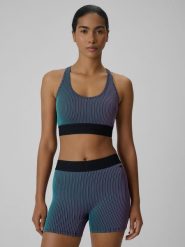 4F Biustonosz treningowy z niskim wsparciem damski - multikolor XL. Biustonosze sportowe 4f, bez wzorów, z gumy, na fitness i siłownię. Za 119.99 zł.