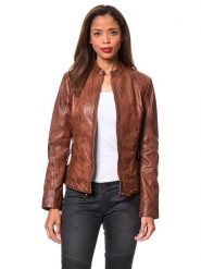 7eleven Skórzana kurtka "Rostock" w kolorze brązowym rozmiar: 46. Brązowe kurtki 7eleven, bez wzorów, z materiału, bez kaptura. Za 333.03 zł.