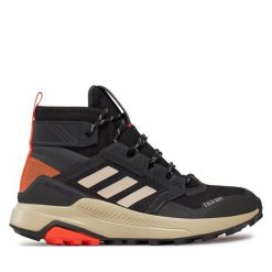 Trekkingi adidas. Czarne buty trekkingowe adidas, bez zapięcia. Za 649.99 zł.