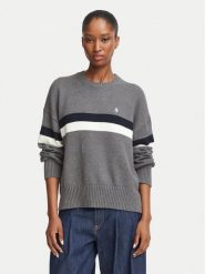 Guess Jeans Sweter W6BR08 Z1251 Szary ciemny Regular Fit. Szare swetry Guess Jeans, xl, z aplikacjami, z bawełny, bez ramiączek. Za 389.99 zł.