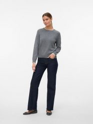 Vero Moda Sweter w kolorze szarym rozmiar: XS. Szare swetry Vero Moda, s, bez wzorów, z materiału, bez ramiączek. Za 78.99 zł.