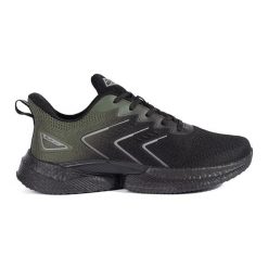Vico Czarno-zielone lekkie buty sportowe sznurowane czarne. Czarne buty treningowe bez wzorów, bez zapięcia. Za 166.74 zł.