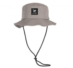 Kapelusz trekkingowy z sznurkiem – bawełna – S/M (Szary). Szare kapelusze SURF MONKEY, bez wzorów, z bawełny. Za 159.95 zł.