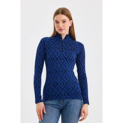 Venus - Koszulka termoaktywna z długim rękawem 100% wełna merino (230 g/m²). Niebieskie bielizna termoaktywna damska WOOLONA, bez wzorów, z wełny, bez ramiączek, trekkingowe. W wyprzedaży za 351.00 zł.