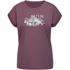 Koszulka sportowa damska Mammut Mountain. Fioletowe t-shirty sportowe Mammut, l, bez wzorów, z tkaniny, bez ramiączek, na fitness i siłownię. Za 280.70 zł.