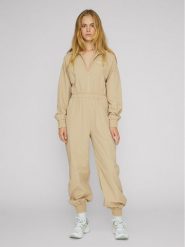 ROTATE Kombinezon Cliera RT494 Beżowy Slim Fit. Brązowe sukienki ROTATE, s, bez wzorów, z syntetyku, bez kołnierzyka, bez ramiączek. Za 1,439.00 zł.