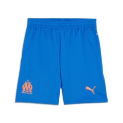Młodzieżowe szorty Olympique Marsylia 24/25 PUMA Racing Blue Fluro Orange Pes. Brązowa szorty Puma, bez wzorów, młodzieżowe. Za 189.00 zł.