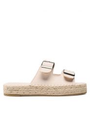 Jenny Fairy Espadryle WSS20593-01A Beżowy. Brązowe espadryle Jenny Fairy, bez wzorów, z materiału, bez obcasa. Za 99.99 zł.